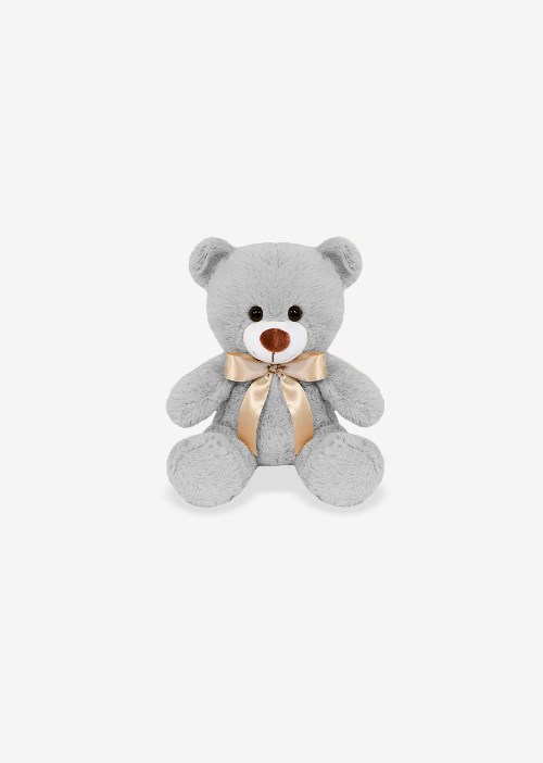 Oso de peluche gris abrazable, perfecto como regalo, decoraciones, eventos,  baby showers y fiestas. 