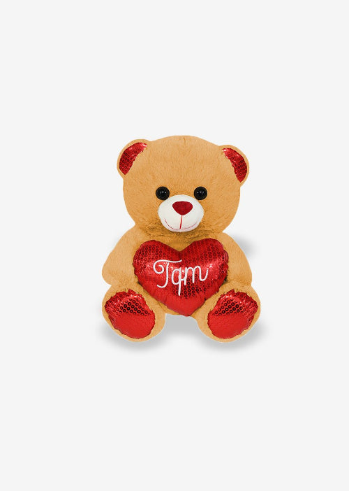 Oso de peluche con corazón ideal para San Valentín , suave y abrazable 