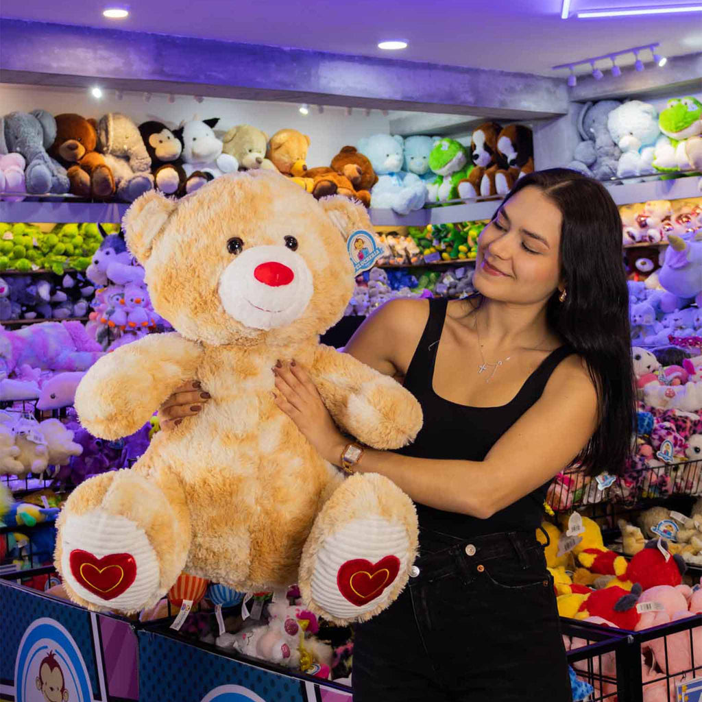 Oso de peluche gigante, color café, ideal para regalar y abrazar 