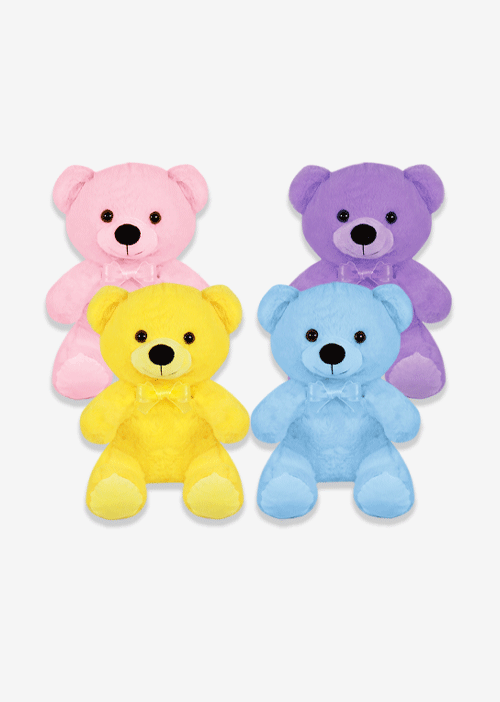Osos de peluche colores surtidos, ideales para regalar. Peluches al mayoreo