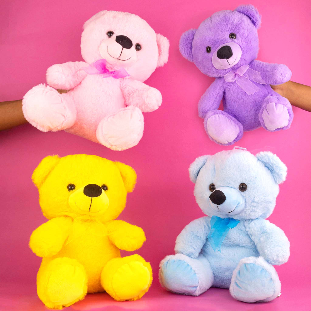 Osos de peluche colores surtidos, ideales para regalar. Peluches al mayoreo
