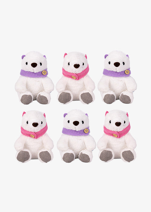 Osos de peluche para navidad, peluches con bufanda, oso polares de peluche. Peluches para regalar.