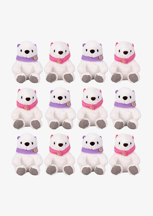 Osos de peluche para navidad, peluches con bufanda, oso polares de peluche. Peluches para regalar.