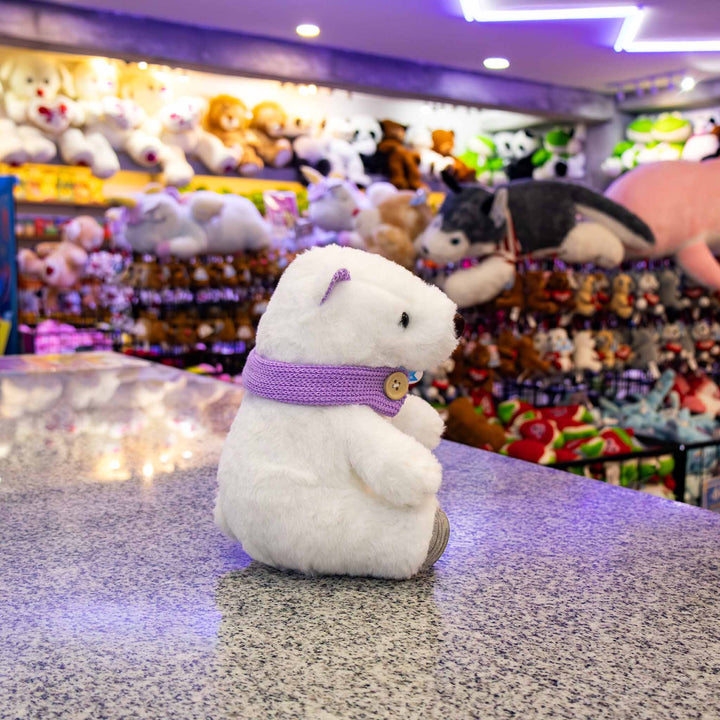 Osos de peluche para navidad, peluches con bufanda, oso polares de peluche. Peluches para regalar.