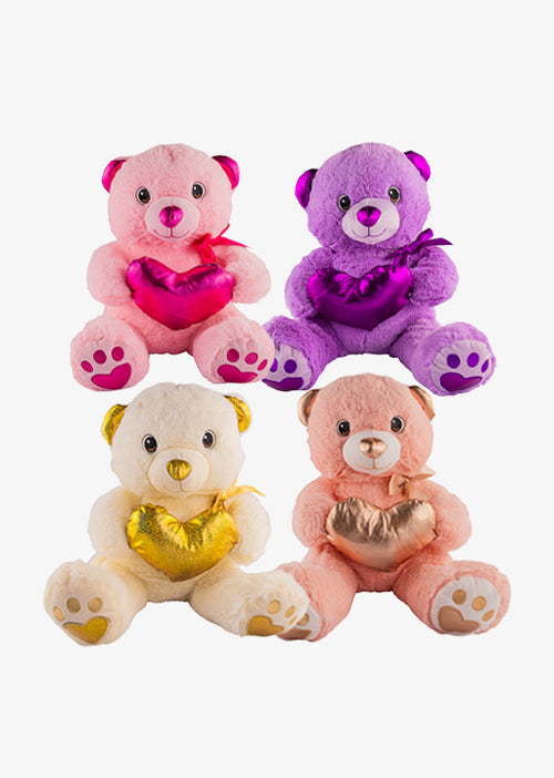 Osos de peluche al mayoreo para San Valentín, colores y detalles brillantes. Tiendas de regalos