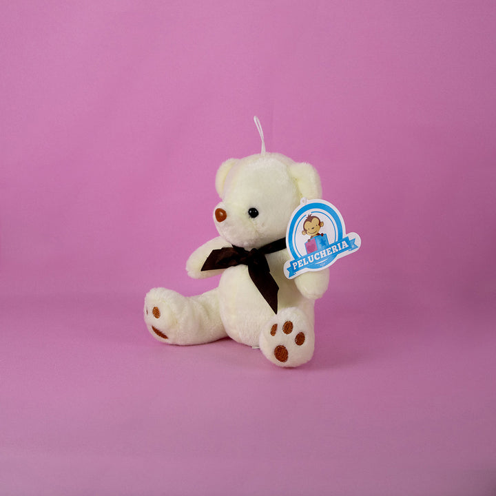 Osos de peluche al mayoreo en colores blanco y café, perfectos para decoración y eventos