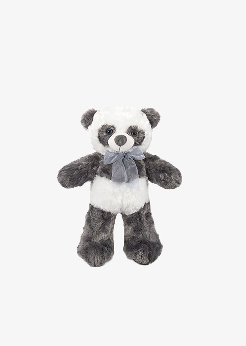 Oso panda de peluche color blanco con gris. Peluches de calidad premium perfectos para regalar, decorar o revender