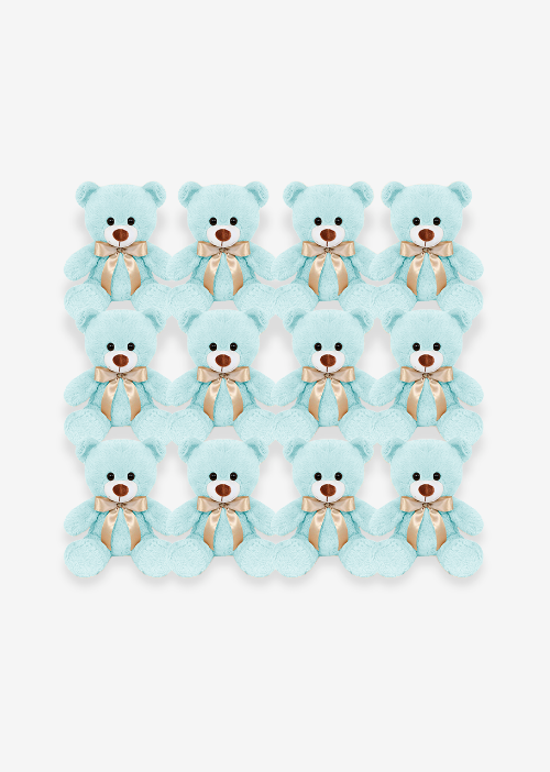 Oso de peluche azul, suave y tierno. Ideal para regalo de bebé, cumpleaños o decoración. ¡Compra fácil con envío rápido y seguro!