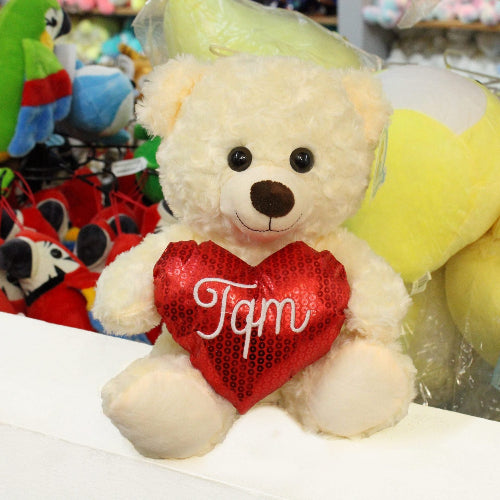 Oso de peluche con corazon Y357
