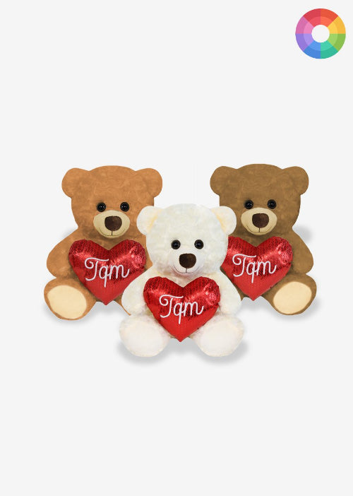 Oso de peluche con corazon Y357