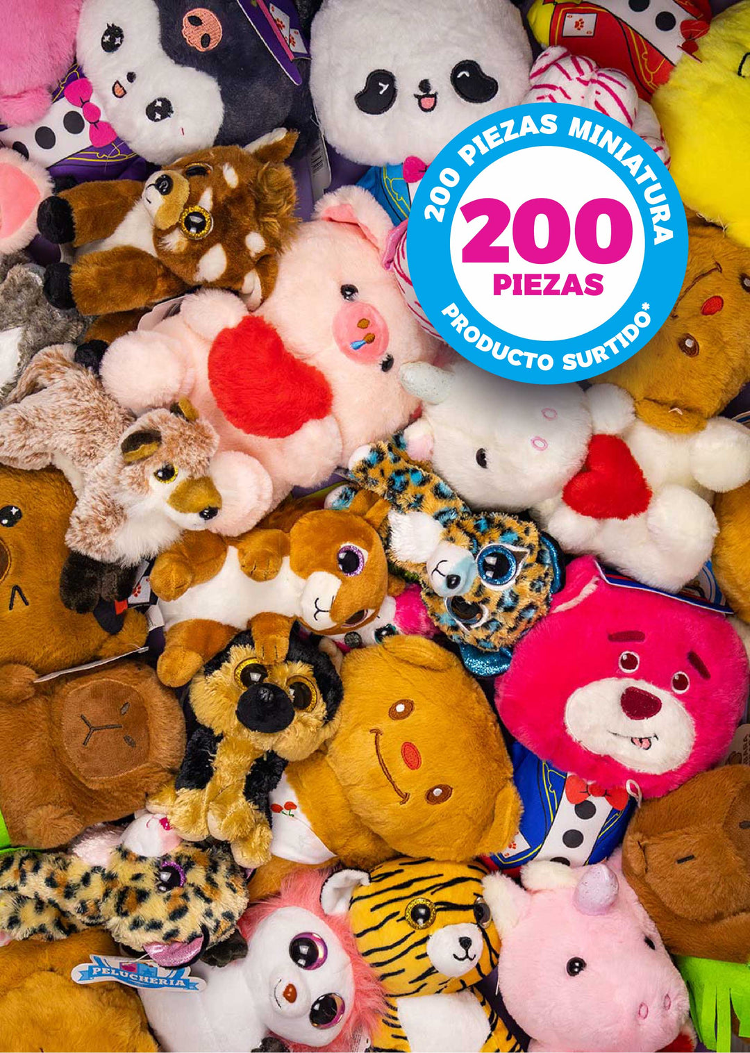 Paquete de peluche Miniatura 200 Piezas Surtidas - Pelucheria