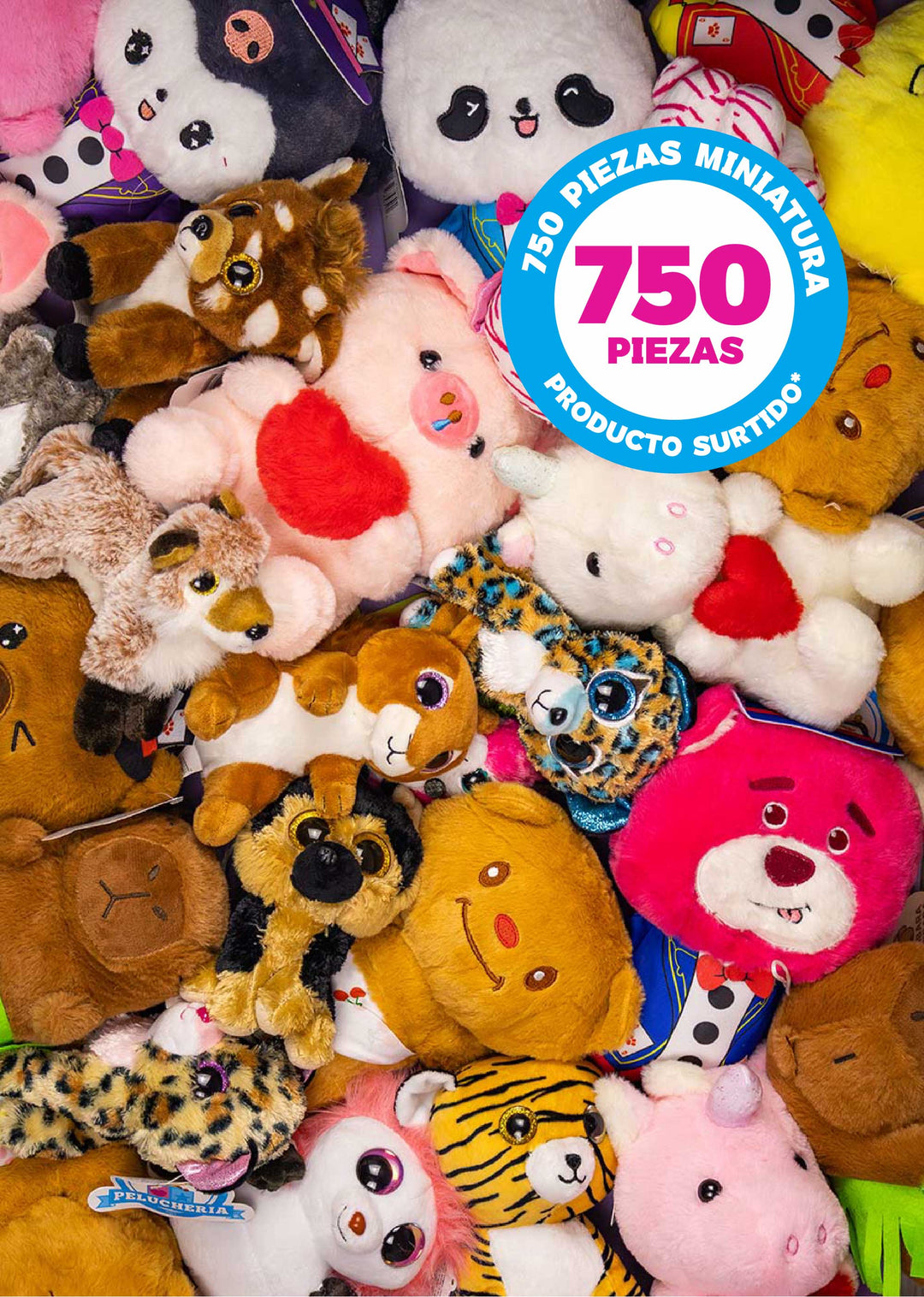 Paquete de peluche Miniatura 750 Piezas Surtidas - Pelucheria