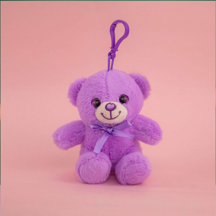Set de 12 Piezas Llavero de peluche Osito Baby 12 cm - Pelucheria
colores café, gris, rosa y azul. Llaveros de peluche coleccionables