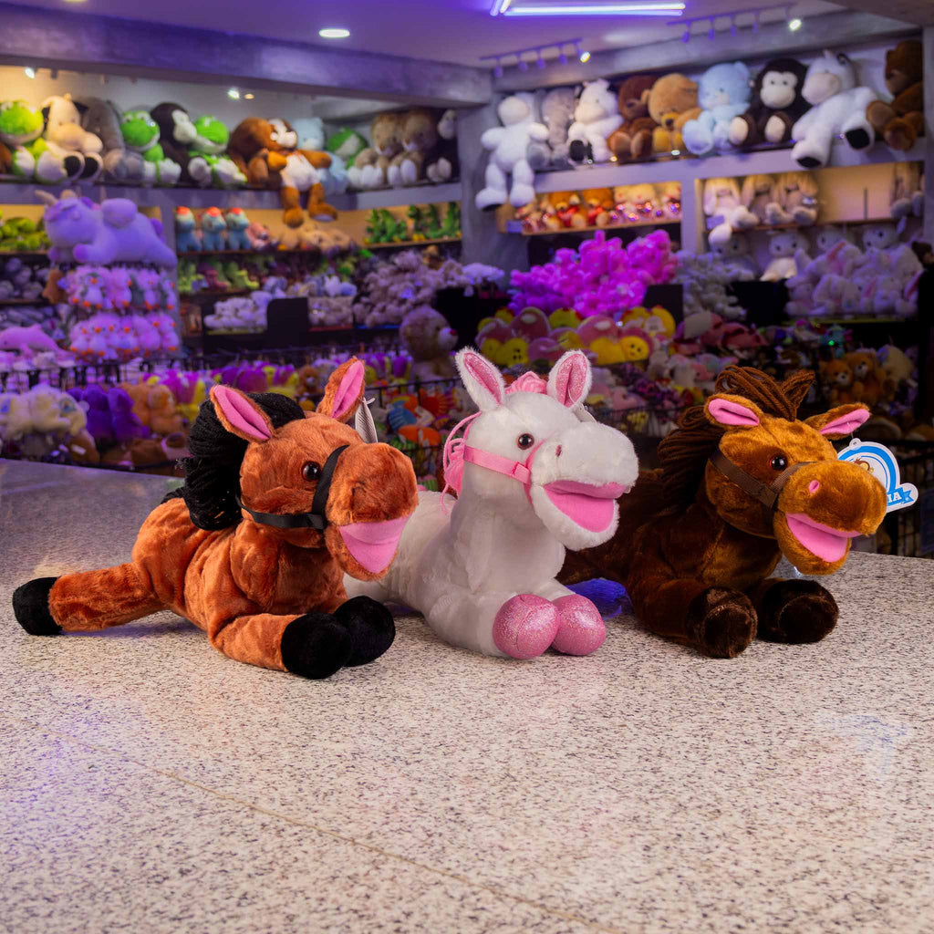 Peluche de caballo ultra suaves y abrazables. Ideal para los amantes de los animales.