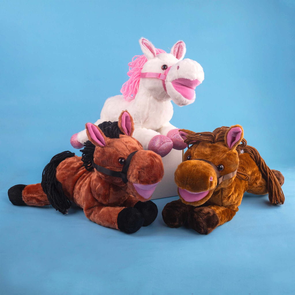 Peluche de caballo ultra suaves y abrazables. Ideal para los amantes de los animales.