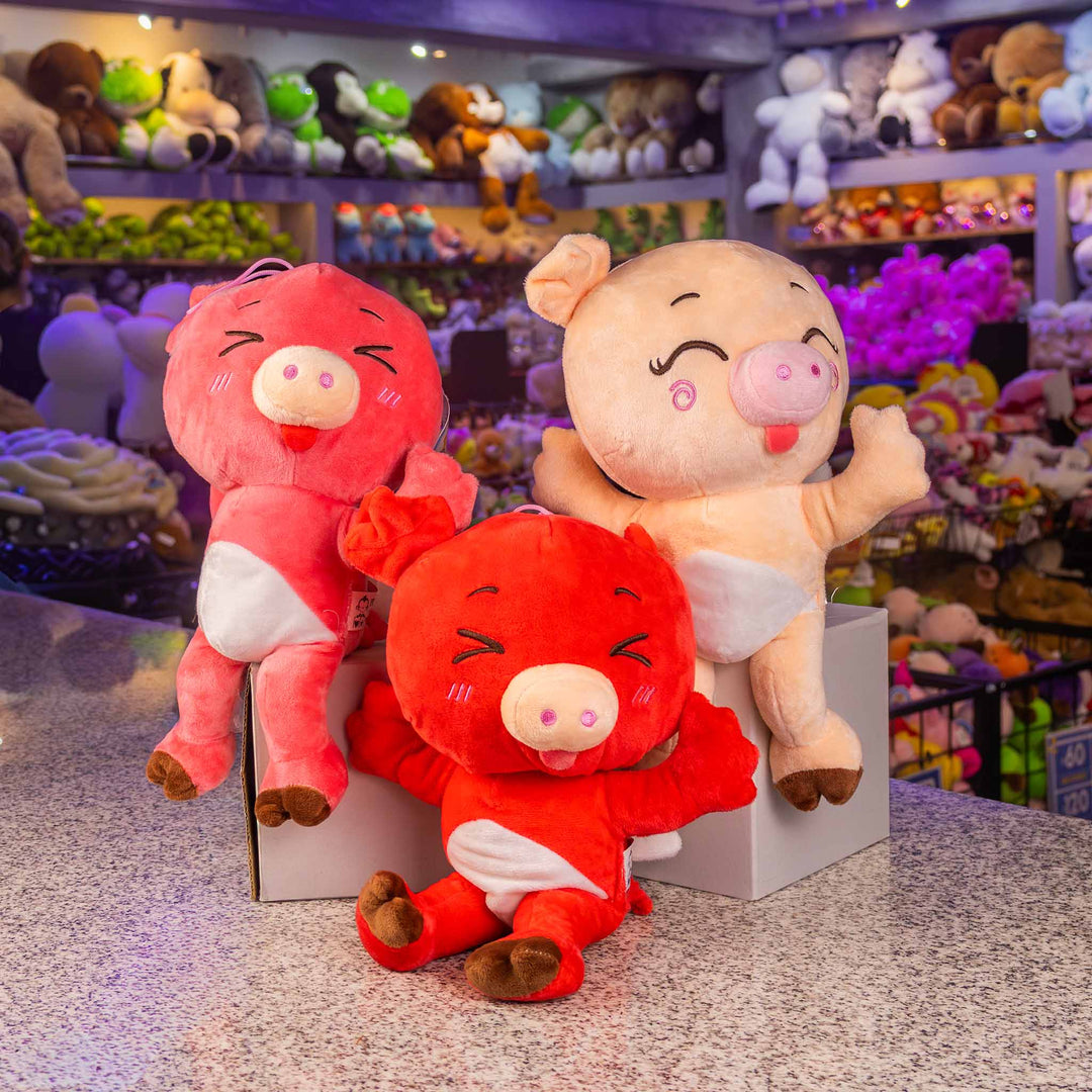 Set de 6 Piezas Porky de peluche Angelito 28 cm - Pelucheria