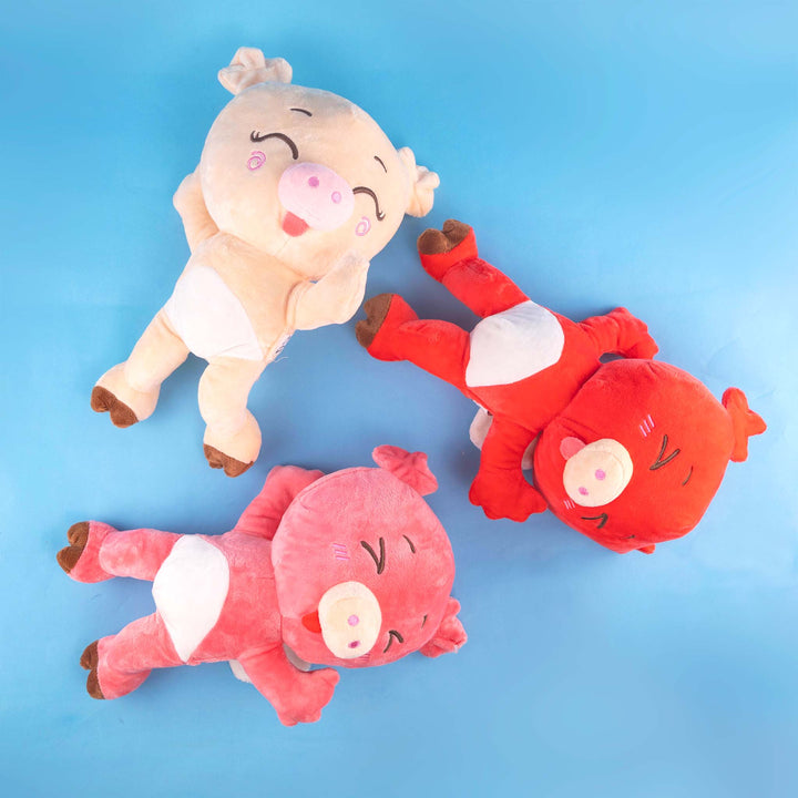 Set de 6 Piezas Porky de peluche Angelito 28 cm - Pelucheria