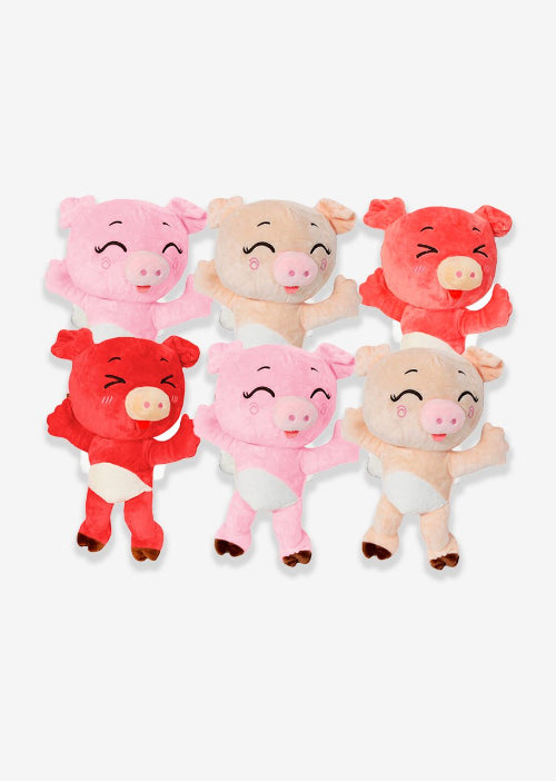 Set de 6 Piezas Porky de peluche Angelito 28 cm - Pelucheria