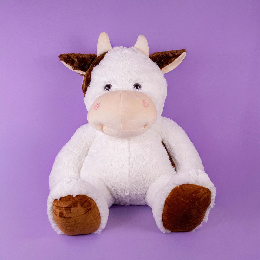 Vaca de peluche gigante 120 cm ideal para mayoristas y tiendas de regalo