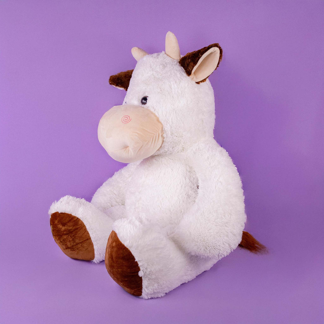Vaca de peluche gigante 120 cm ideal para mayoristas y tiendas de regalo