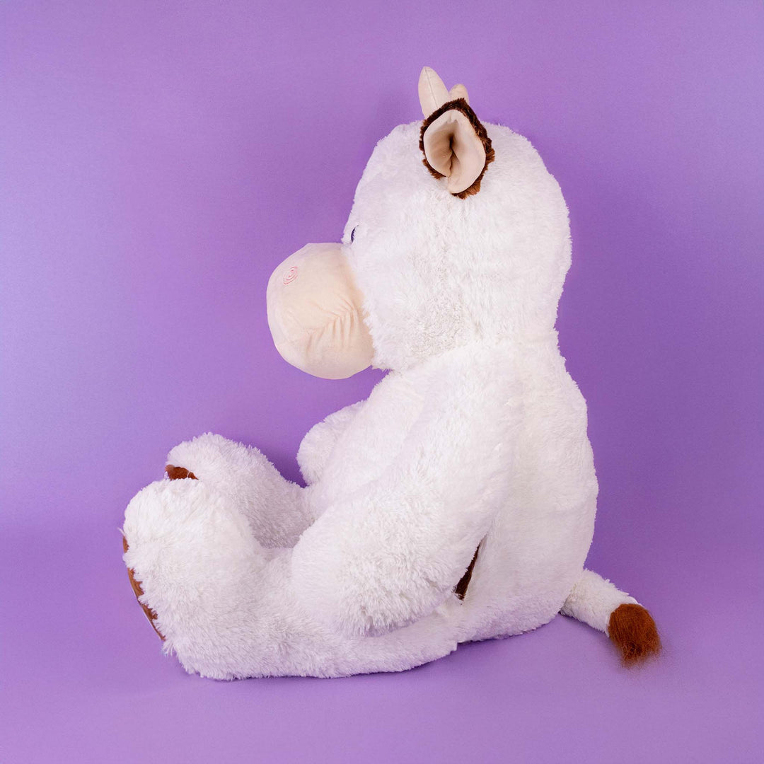 Vaca de peluche gigante 120 cm ideal para mayoristas y tiendas de regalo