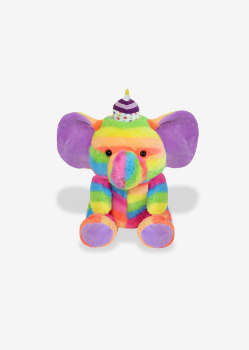 Elefante de peluche HBD 28 cm , peluches para regalo de cumpleaños