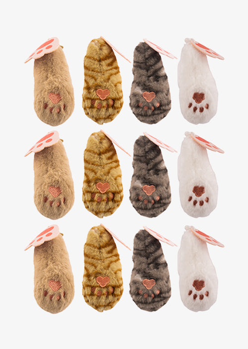 Llavero Patitas Gatos de peluche al mayoreo. ideal para tiendas de regalos y distribuidores.