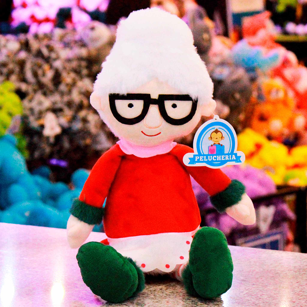 Mamá Claus de peluche de navidad calidad premium ultra suave y abrazable, ideal para las fiestas navideñas.