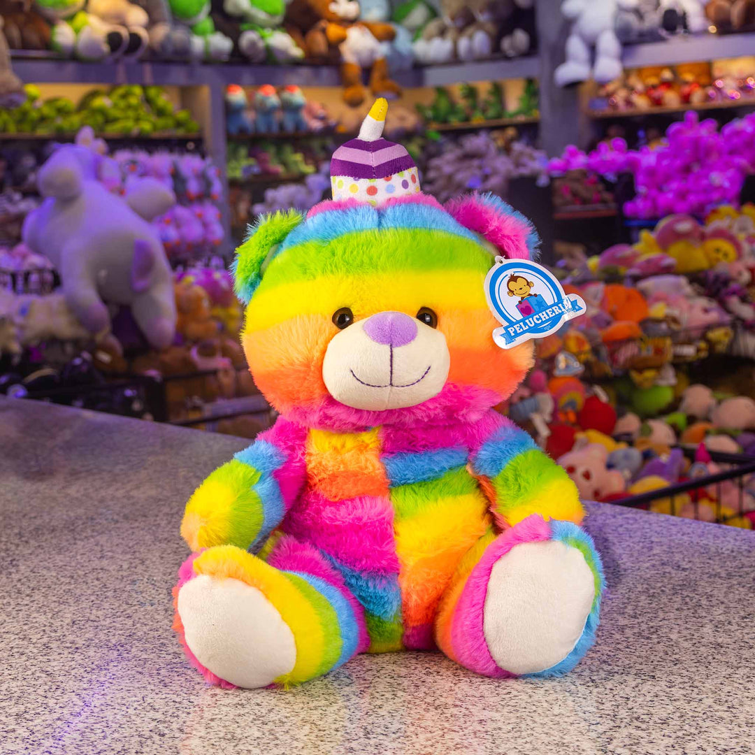 Oso de peluche HBD 28 cm, peluches para regalo de cumpleaños