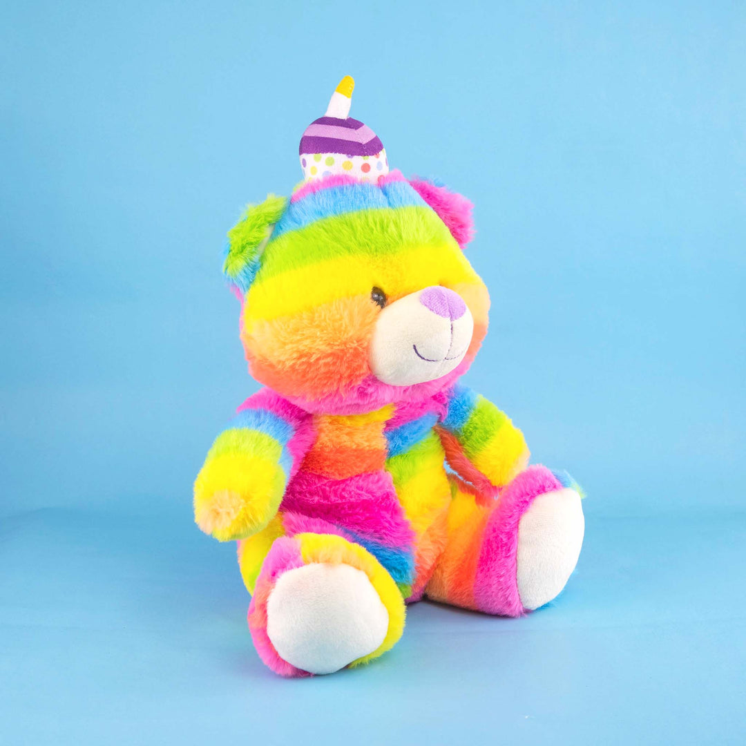 Oso de peluche HBD 28 cm, peluches para regalo de cumpleaños