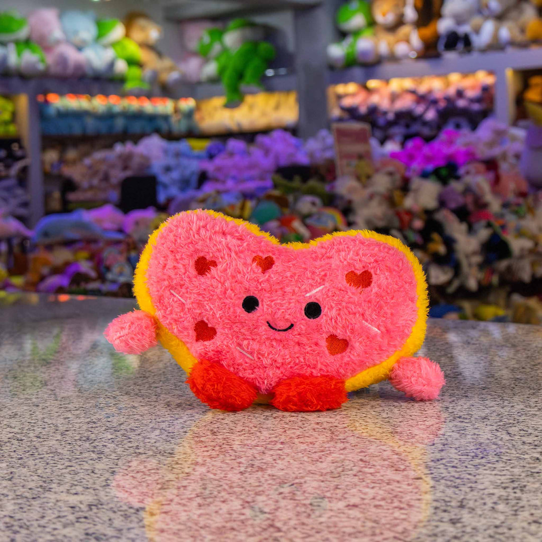 Llavero de peluche para San Valentín en color rosa y rojo. Peluches de novedad 