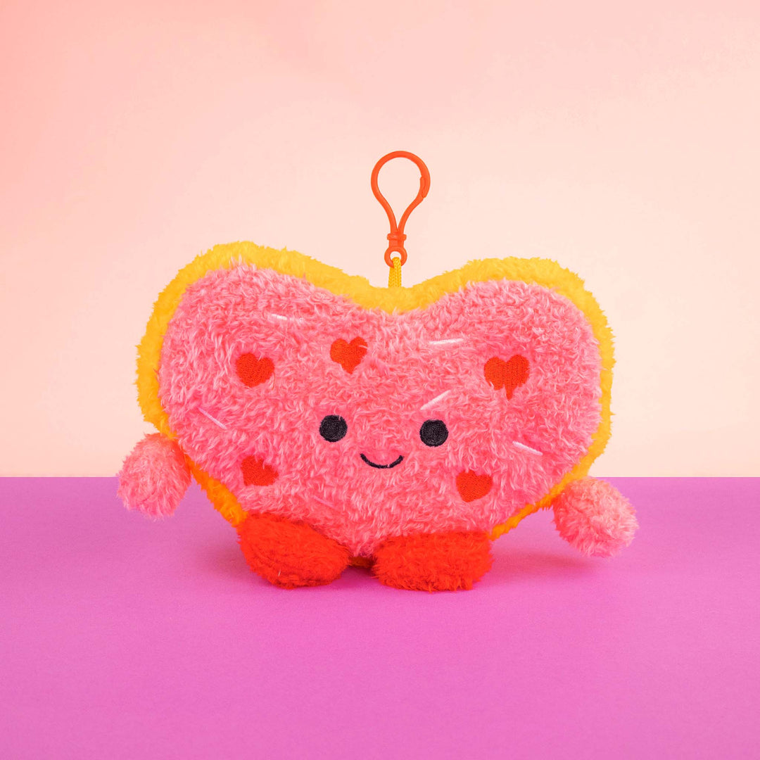 Llavero de peluche para San Valentín en color rosa y rojo. Peluches de novedad 