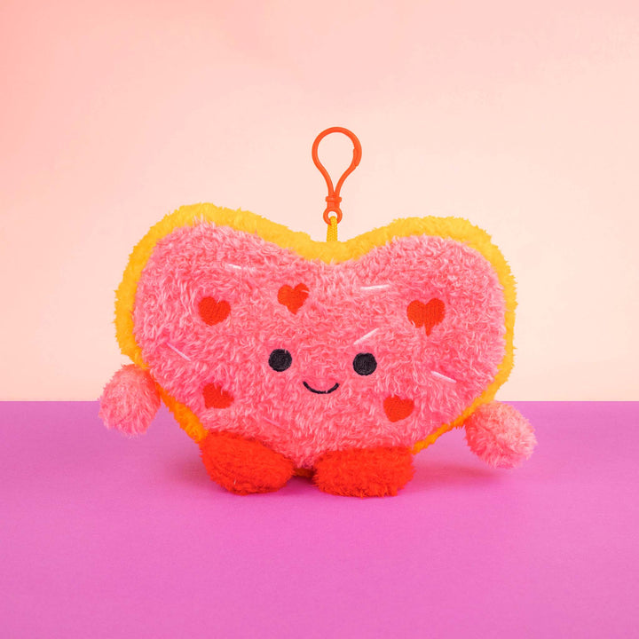 Llavero de peluche para San Valentín en color rosa y rojo. Peluches de novedad 