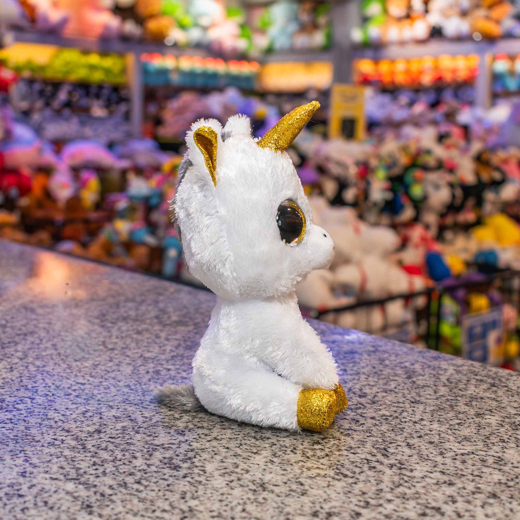 Peluches de unicornio con ojos super lindos y al mayoreo. Ideal para distribuidores y negocios