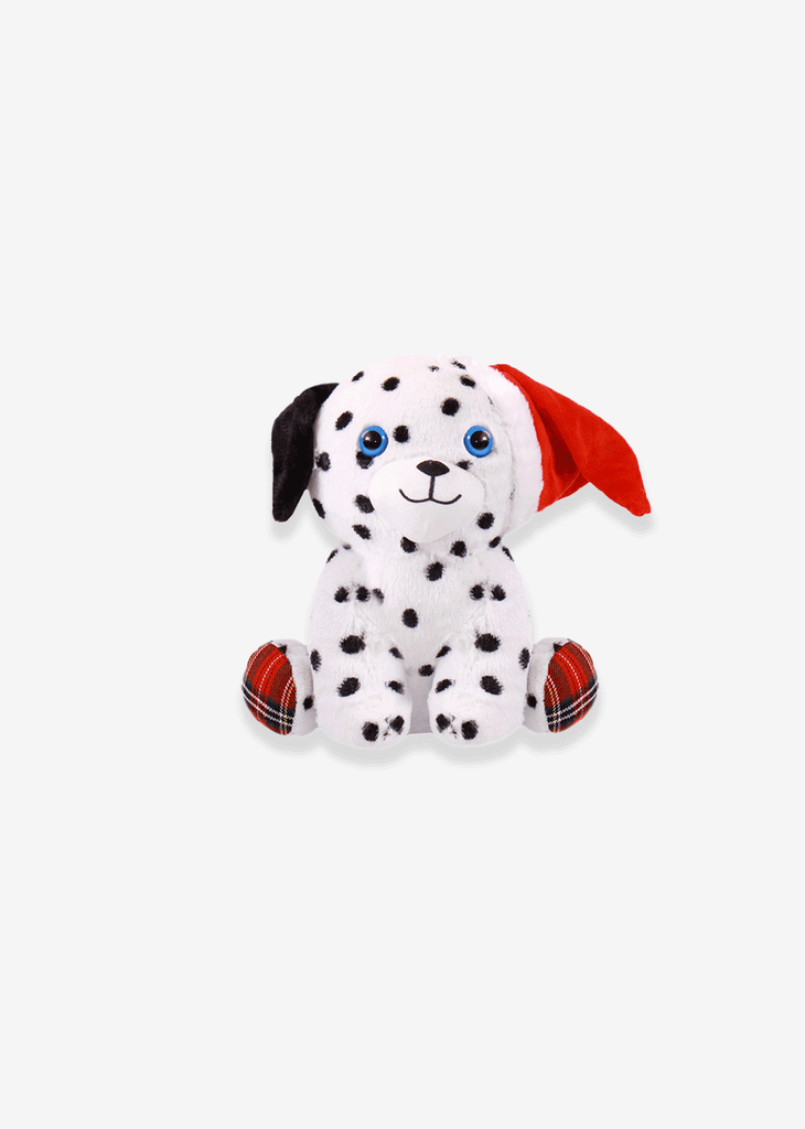 Perrito de peluche de navidad calidad premium ultra suave y abrazable, ideal para las fiestas navideñas.