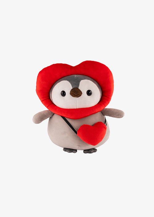Pingüino de peluche con corazón , detalles perfectos para San Valentín. Peluches de amor al mayoreo