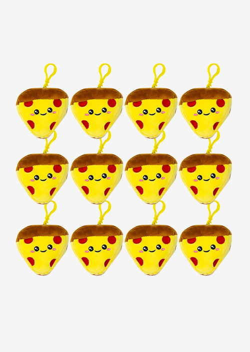 Llavero de peluche de pizza, ideal para regalar o coleccionar 
