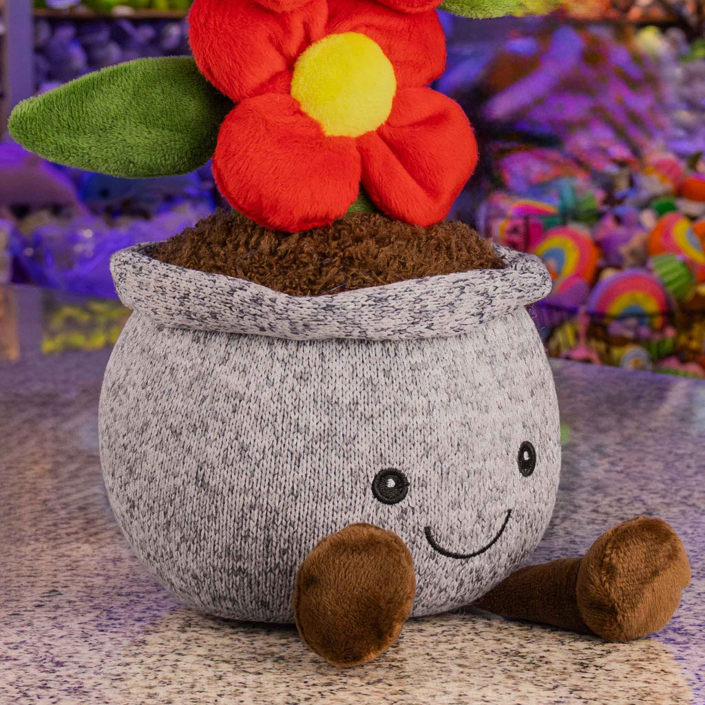 Planta Dalia de peluche. Ideal para mayoristas y tiendas de regalos