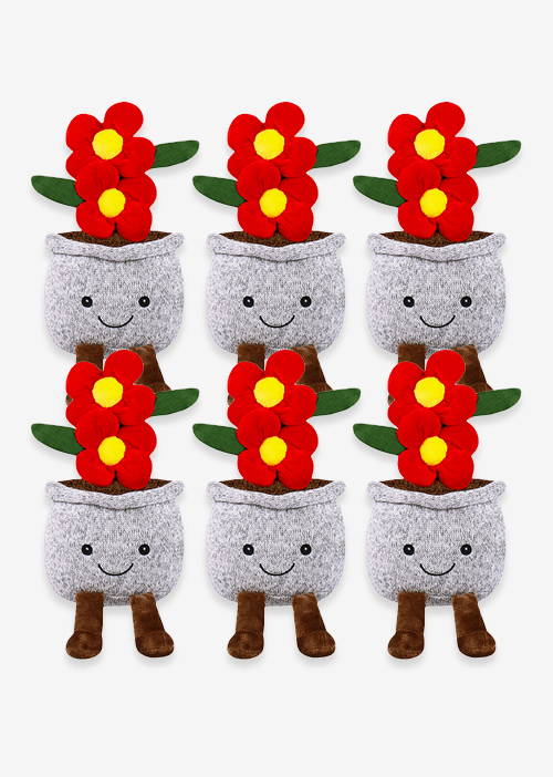 Planta Dalia de peluche. Ideal para mayoristas y tiendas de regalos