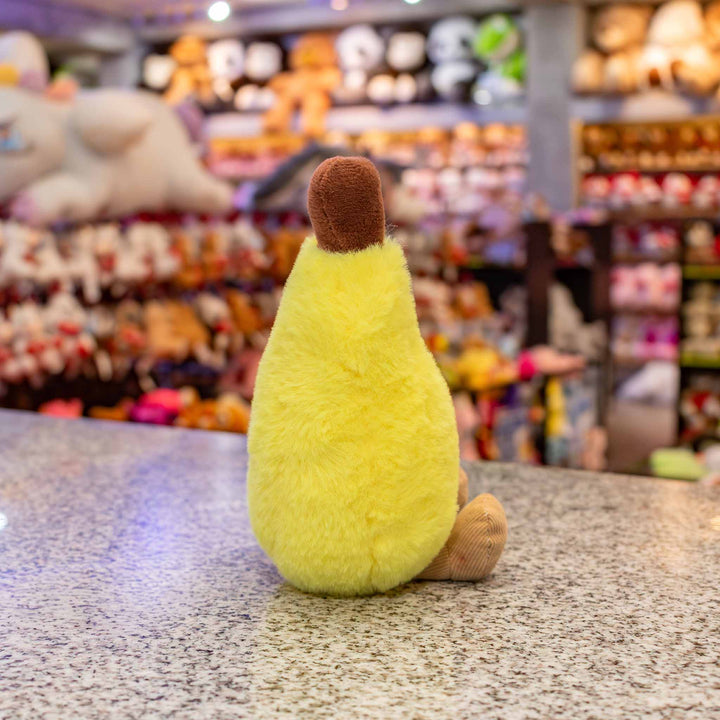 Plátano de peluche Nana 18 cm PIUINIKI, color amarillo con carita feliz