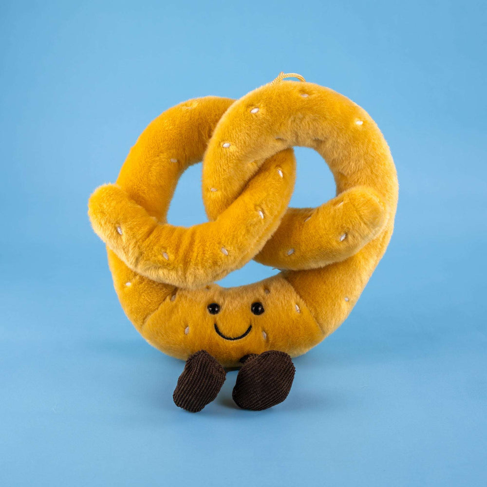 Pretzel de peluche 22 cm, peluche de comida perfecto para regalar, decorar o coleccionar