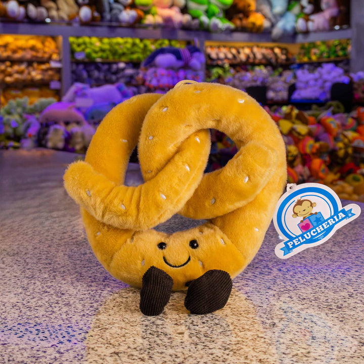 Pretzel de peluche 22 cm, peluche de comida perfecto para regalar, decorar o coleccionar