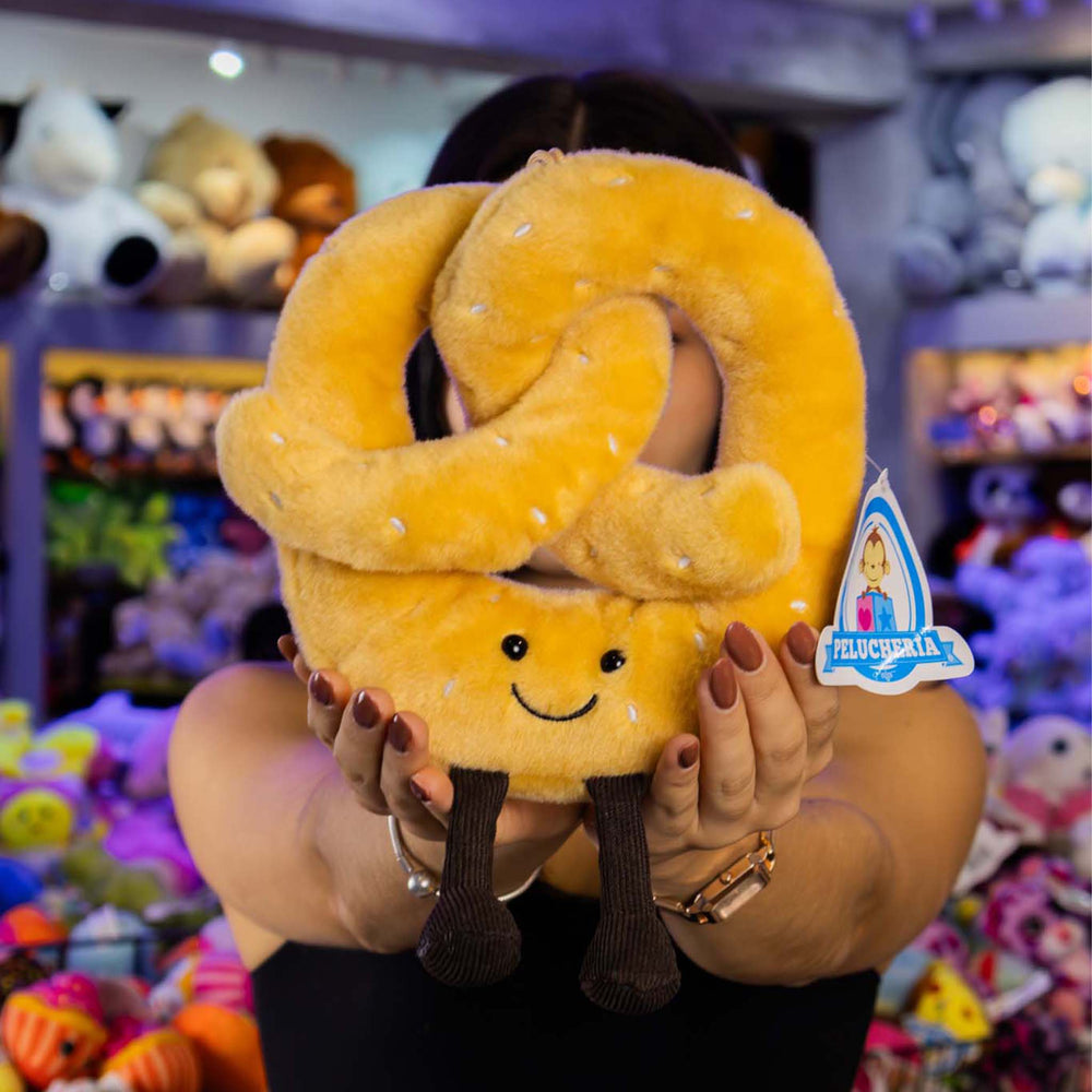 Pretzel de peluche 22 cm, peluche de comida perfecto para regalar, decorar o coleccionar