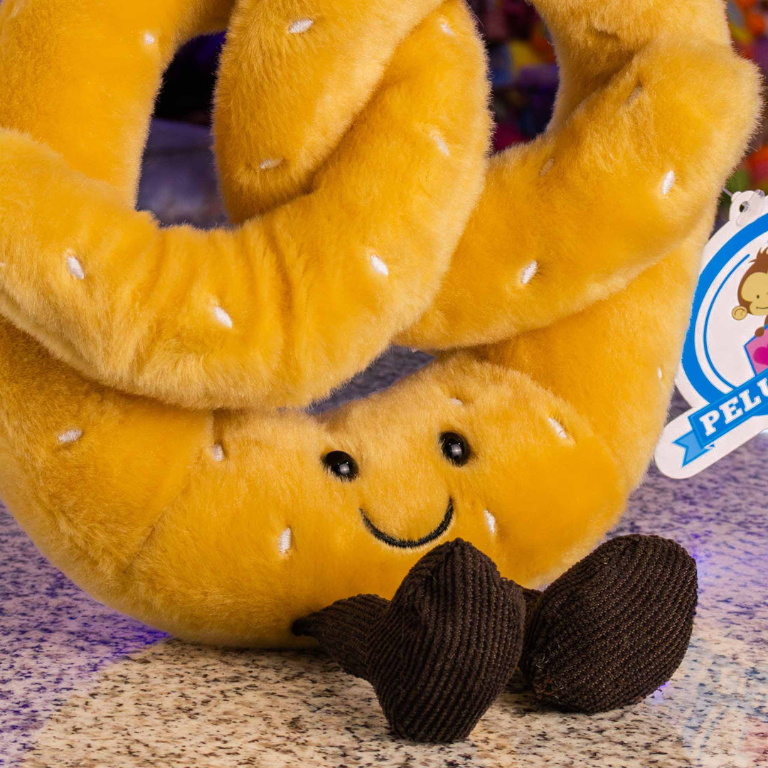 Pretzel de peluche 22 cm, peluche de comida perfecto para regalar, decorar o coleccionar