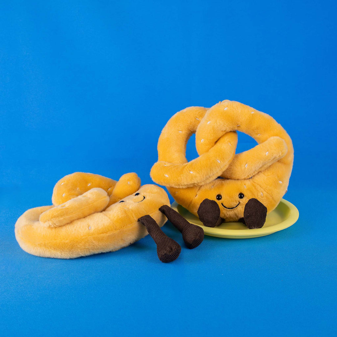 Pretzel de peluche 22 cm, peluche de comida perfecto para regalar, decorar o coleccionar