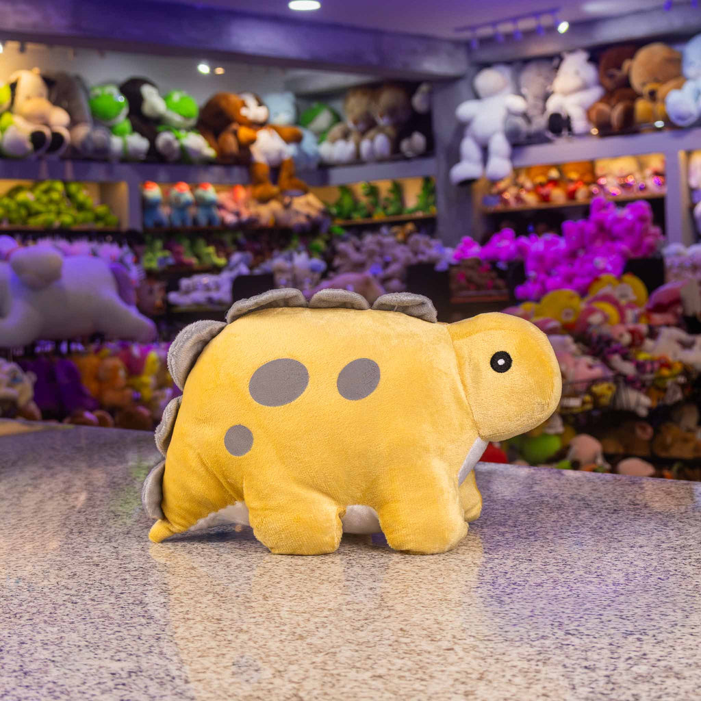 Dinosaurio de peluche tamaño mediano. Ideal para los fanáticos de los animales y para regalar