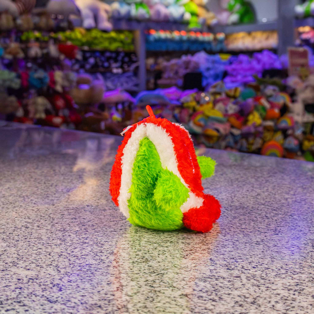 Llavero de peluche para San Valentín en color rosa y verde. Peluches de novedad 