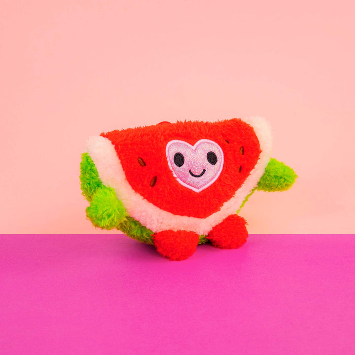 Llavero de peluche para San Valentín en color rosa y verde. Peluches de novedad 