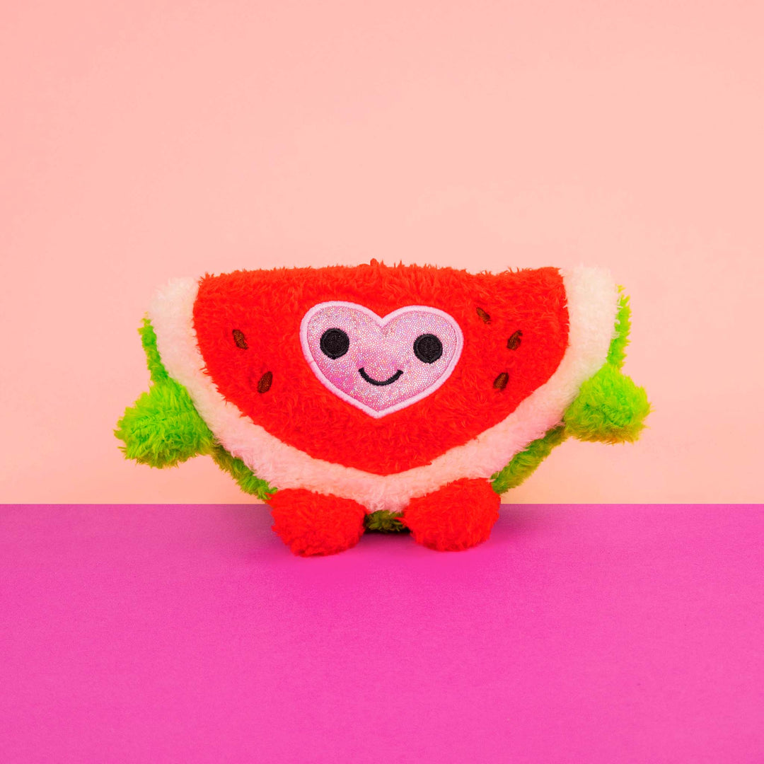 Llavero de peluche para San Valentín en color rosa y verde. Peluches de novedad 