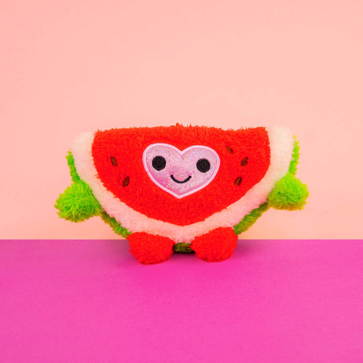 Llavero de peluche para San Valentín en color rosa y verde. Peluches de novedad 
